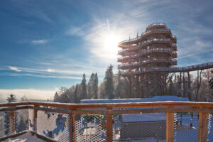 Stacja narciarska Słotwiny Arena w Krynicy-Zdroju w piękny sł